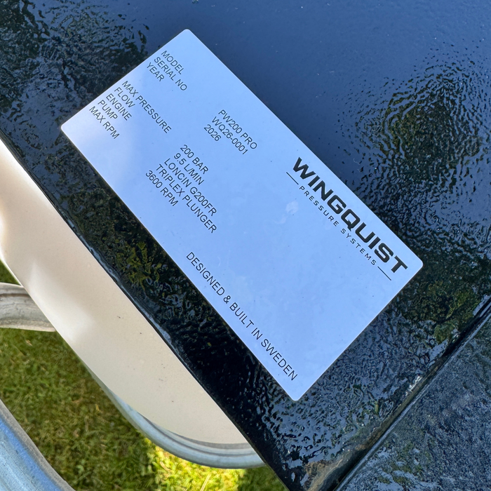 Wingquist PW200 PRO – Mobil högtryckstvätt med 1000L vattentank, 200 bar