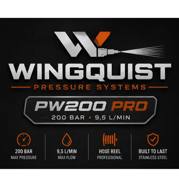 Wingquist PW200 PRO – Mobil högtryckstvätt med 1000L vattentank, 200 bar